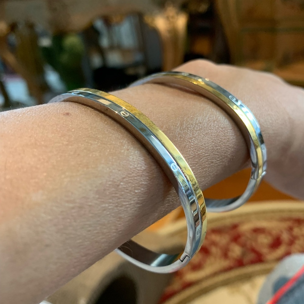 Stainless steel 2 tone bracelet